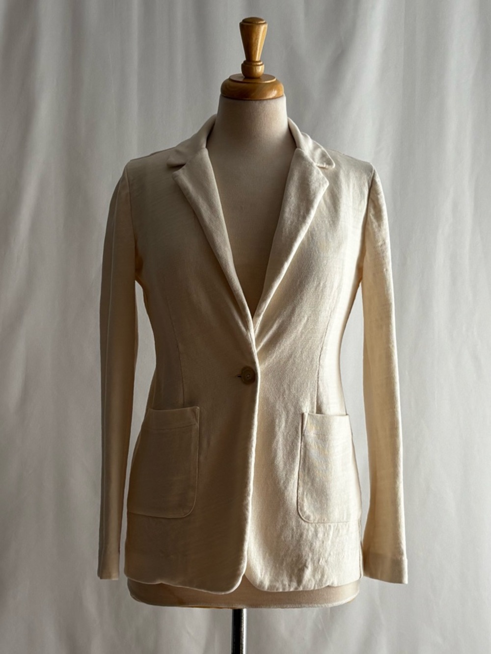 LOFT Ann Taylor 100% Cotton Cream Jersey Blazer Jacket / 2